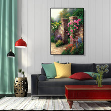Charger l&#39;image dans la galerie, Porte de mur de fleur - peinture complète de diamant - 30x40cm
