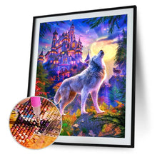 Charger l&#39;image dans la galerie, Loups de château - peinture complète de diamant - 30x40cm
