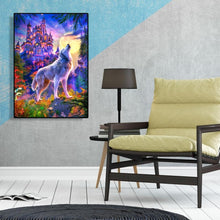 Charger l&#39;image dans la galerie, Loups de château - peinture complète de diamant - 30x40cm
