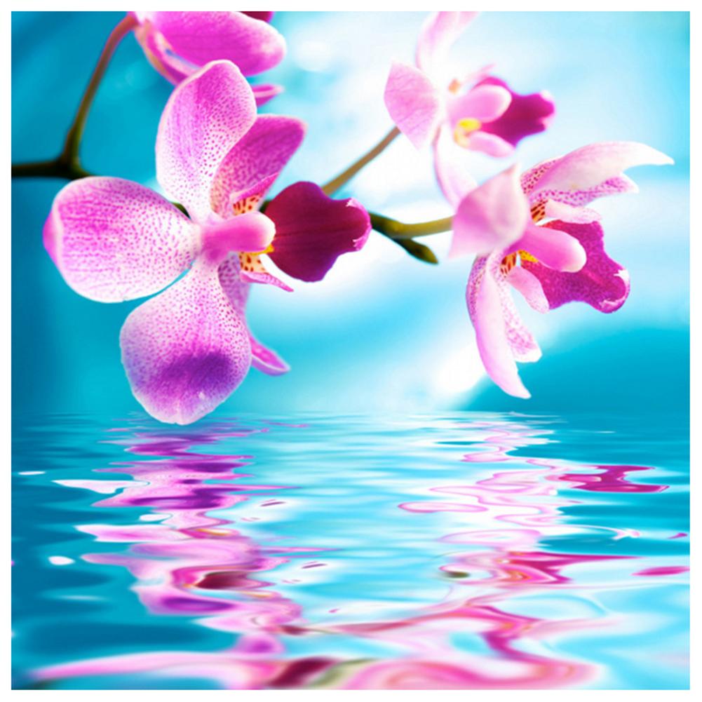 Fleurs - peinture en diamant complet - 30x30cm