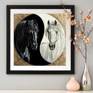 Cheval - peinture en diamant complet - 30x30cm