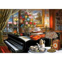 Charger l&#39;image dans la galerie, Famille de musique - peinture en diamant complet - 30x40cm
