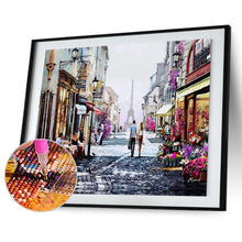 Charger l&#39;image dans la galerie, Rue romantique - peinture en diamant complet - 30x40cm
