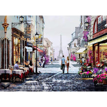 Charger l&#39;image dans la galerie, Rue romantique - peinture en diamant complet - 30x40cm
