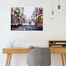 Charger l&#39;image dans la galerie, Rue romantique - peinture en diamant complet - 30x40cm
