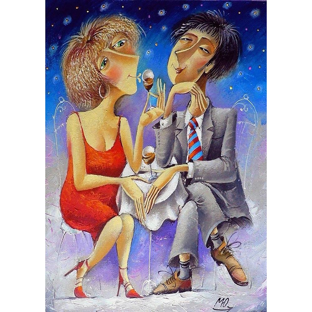 Amateurs de boissons - peinture diamant - 30x40cm