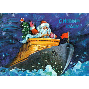 Père Noël - peinture en diamant complet - 30x40cm