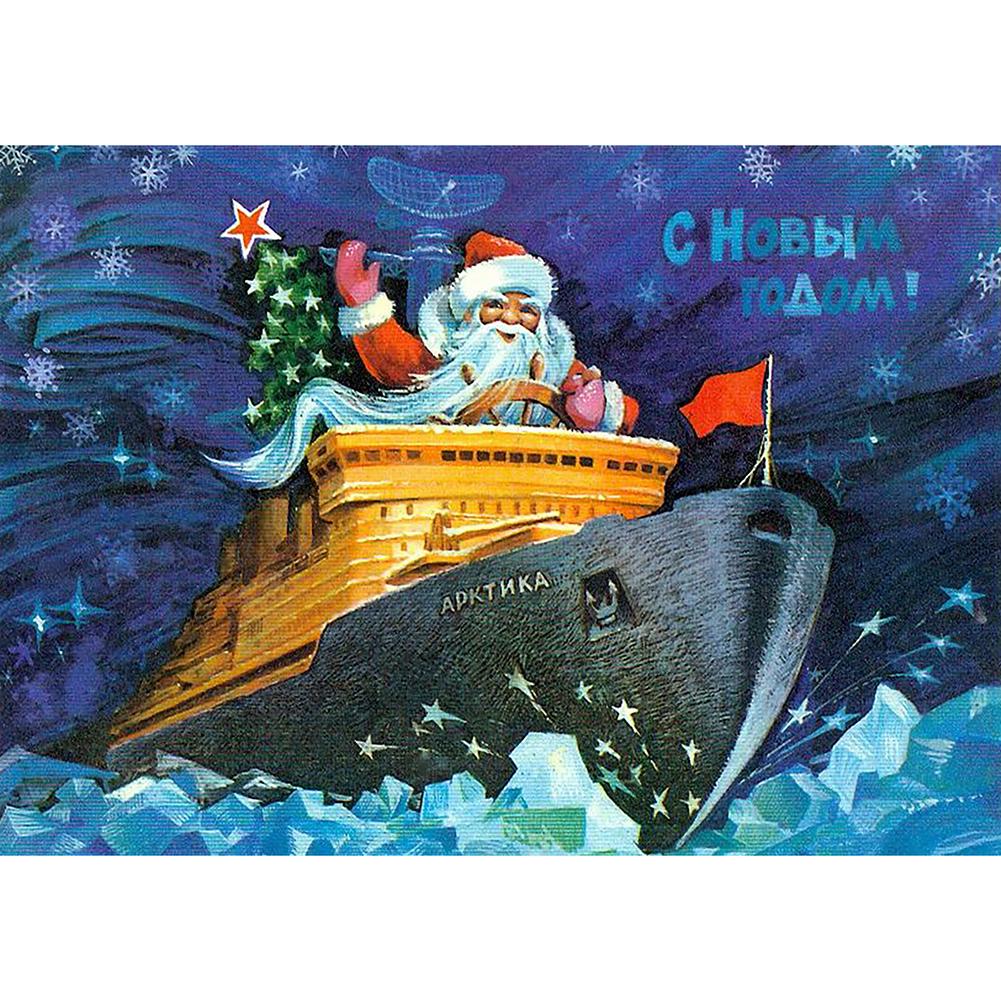 Père Noël - peinture en diamant complet - 30x40cm
