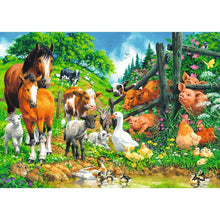Charger l&#39;image dans la galerie, Ferme heureuse - peinture en diamant complet - 30x40cm
