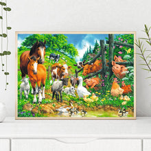 Charger l&#39;image dans la galerie, Ferme heureuse - peinture en diamant complet - 30x40cm

