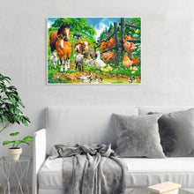 Charger l&#39;image dans la galerie, Ferme heureuse - peinture en diamant complet - 30x40cm
