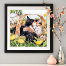 Charger l&#39;image dans la galerie, Chat paresseux - peinture en diamant complet - 30x40cm
