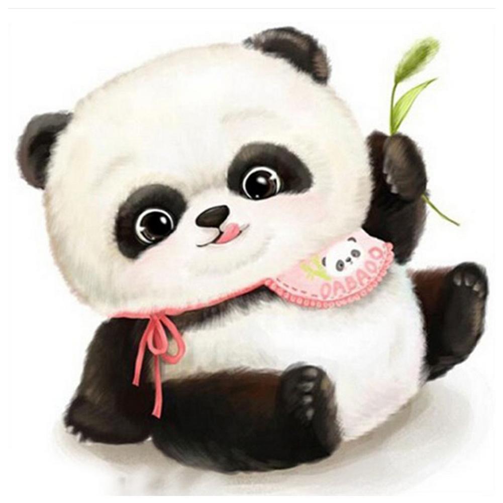 Beau panda - peinture en diamant complet - 30x30cm