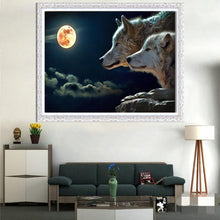 Charger l&#39;image dans la galerie, Loups de nuit - peinture en diamant complet - 30x40cm

