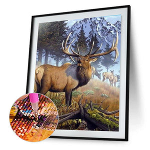 Logy elk - peinture diamant pleine - 30x40cm