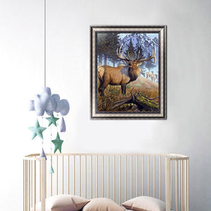 Logy elk - peinture diamant pleine - 30x40cm