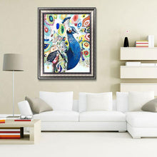 Charger l&#39;image dans la galerie, Peafowl couleur - peinture diamant pleine - 30x40cm
