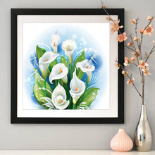 Charger l&#39;image dans la galerie, Mur de fleur de Calla - peinture complète de diamant - 30x30cm
