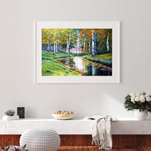 Charger l&#39;image dans la galerie, Rivière et arbres - peinture diamant pleine - 40x30cm
