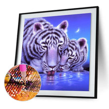 Charger l&#39;image dans la galerie, Snuggle tiger - peinture diamant pleine - 30x30cm
