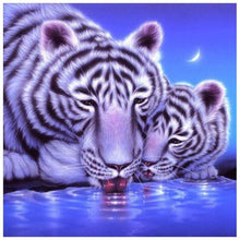 Charger l&#39;image dans la galerie, Snuggle tiger - peinture diamant pleine - 30x30cm

