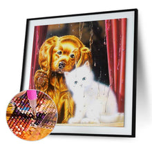 Charger l&#39;image dans la galerie, Chatset de chien Daze - peinture complète de diamant - 30x30cm
