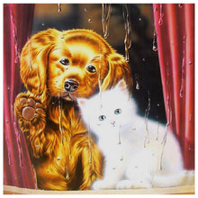 Charger l&#39;image dans la galerie, Chatset de chien Daze - peinture complète de diamant - 30x30cm
