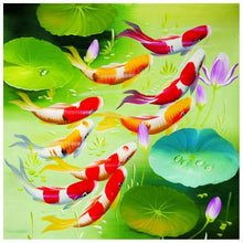 Charger l&#39;image dans la galerie, Poissons de natation - peinture de diamant complète - 30x40cm
