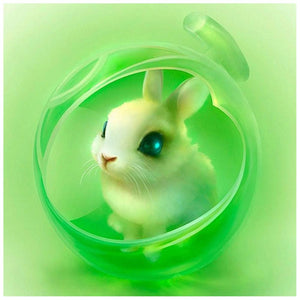Lapin elfe - peinture en diamant complet - 30x40cm
