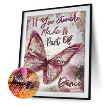 Charger l&#39;image dans la galerie, Papillon significatif - peinture en diamant complet - 40x30cm
