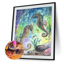 Charger l&#39;image dans la galerie, Cheval de mer - peinture en diamant complet - 40x30cm
