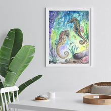 Charger l&#39;image dans la galerie, Cheval de mer - peinture en diamant complet - 40x30cm
