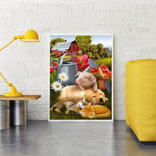 Charger l&#39;image dans la galerie, Animaux dormants - peinture en diamant complet - 40x30cm
