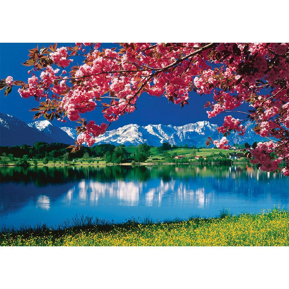 Paysage de fleur - peinture complète de diamant - 40x30cm