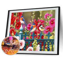 Charger l&#39;image dans la galerie, Fleur d’oiseaux complète - peinture complète de diamant - 40x30cm
