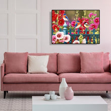 Charger l&#39;image dans la galerie, Fleur d’oiseaux complète - peinture complète de diamant - 40x30cm
