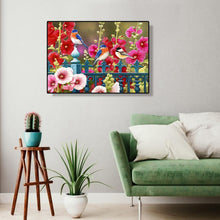 Charger l&#39;image dans la galerie, Fleur d’oiseaux complète - peinture complète de diamant - 40x30cm
