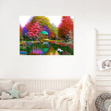 Charger l&#39;image dans la galerie, Arbres colorés - peinture en diamant complet - 40x30cm
