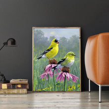 Charger l&#39;image dans la galerie, Oiseaux à la recherche - peinture diamant - 40x30cm
