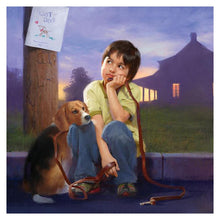 Charger l&#39;image dans la galerie, Chien d’enfant assis - peinture complète de diamant - 30x30cm
