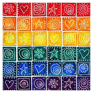 Couleur géométrique - peinture diamant pleine - 30x30cm