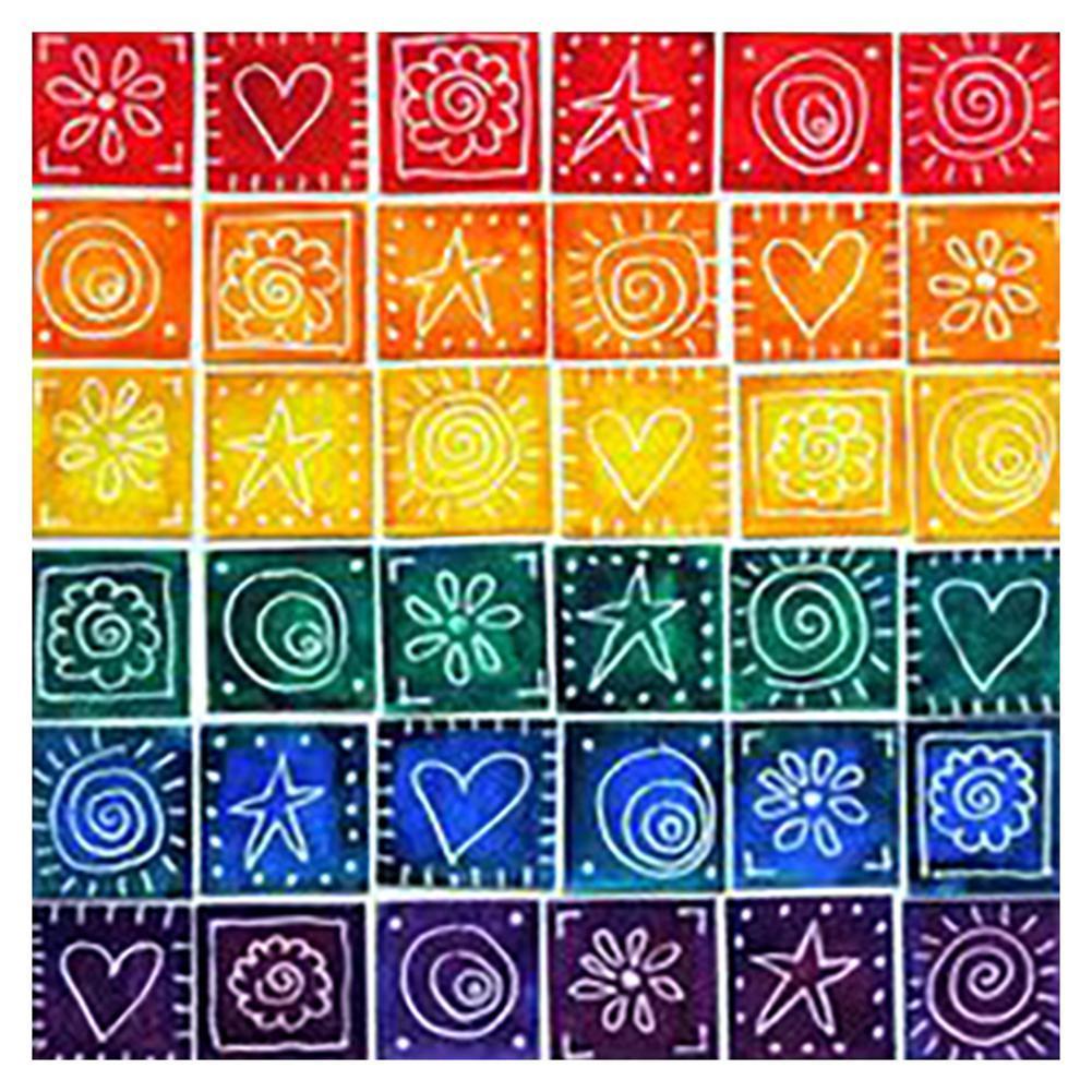 Couleur géométrique - peinture diamant pleine - 30x30cm