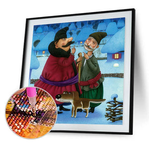 Veille de Noël - peinture en diamant complet - 30x30cm