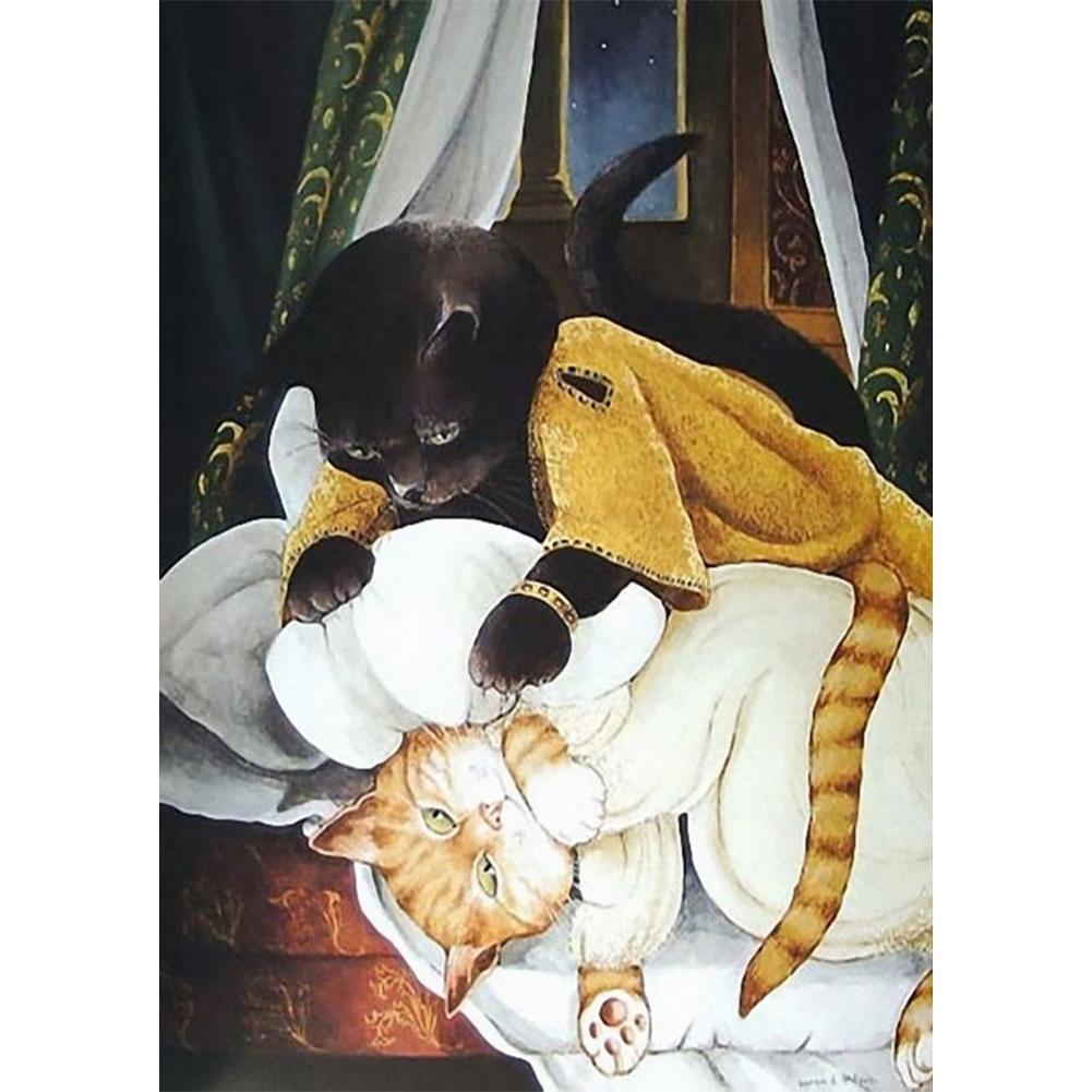 Chat - peinture en diamant complet - 30x40cm