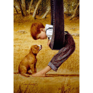 Garçon d’animal - peinture complète de diamant - 30x40cm
