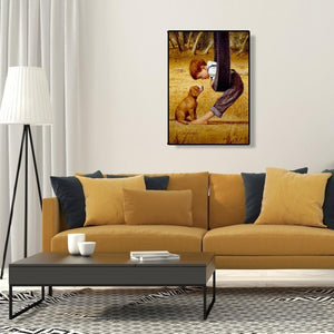 Garçon d’animal - peinture complète de diamant - 30x40cm