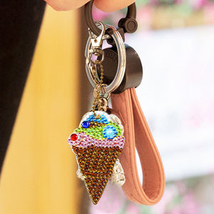 5pièces Glace DIY Porte-clés