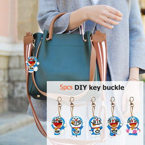 5pièces Dessin animé DIY Porte-clés