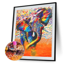 Charger l&#39;image dans la galerie, Éléphant coloré - peinture complète de diamant - 40x30cm
