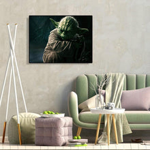 Charger l&#39;image dans la galerie, Portrait de Yoda - peinture en diamant complet - 40x30cm
